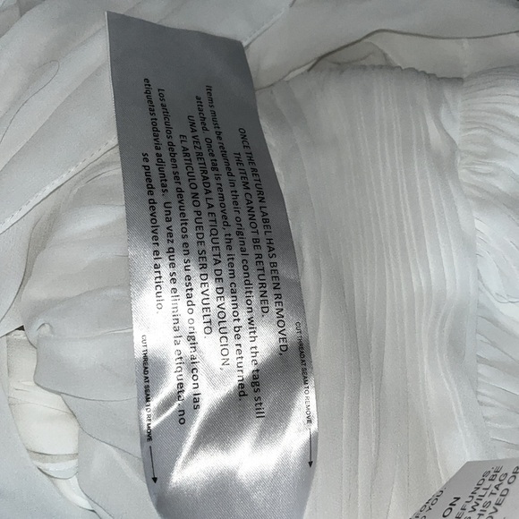 Mac Duggal NWT Chiffon Cross Ruched Top  Full Tiered length Wide Leg Jumpsuit XS - Picture 9 of 9